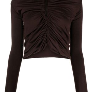 Dolce & Gabbana gathered-detail virgin-wool jersey