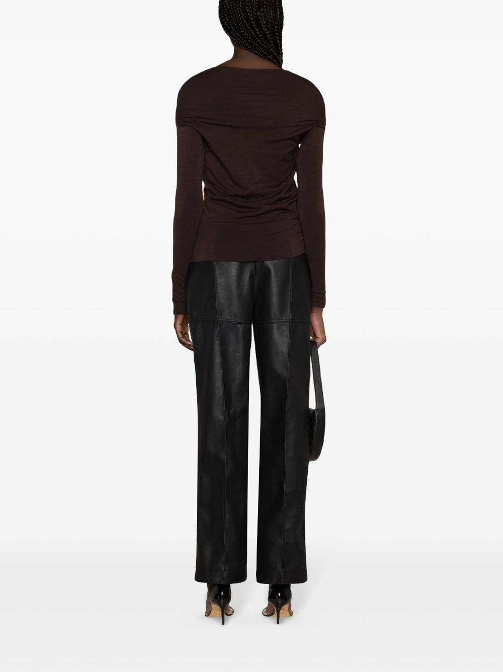 Dolce & Gabbana gathered-detail virgin-wool jersey - Image 4