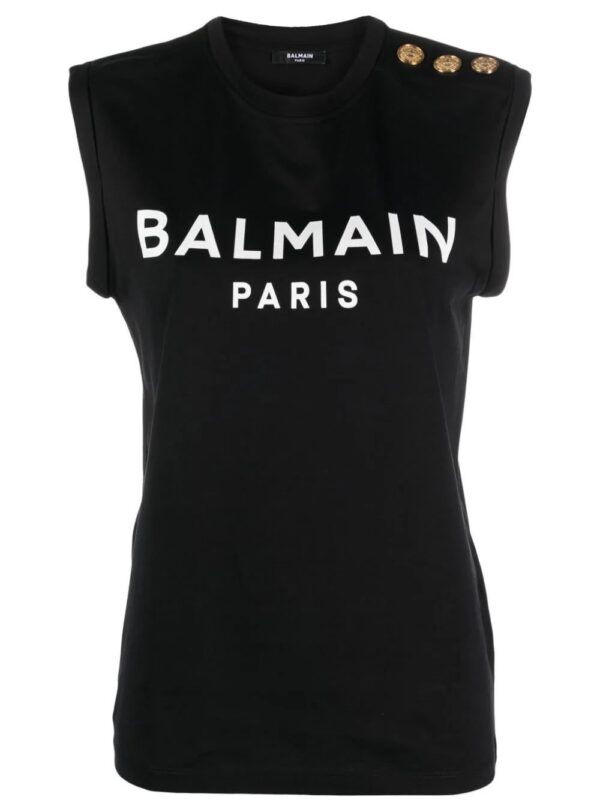 Balmain  logo-print cotton T-shirt
