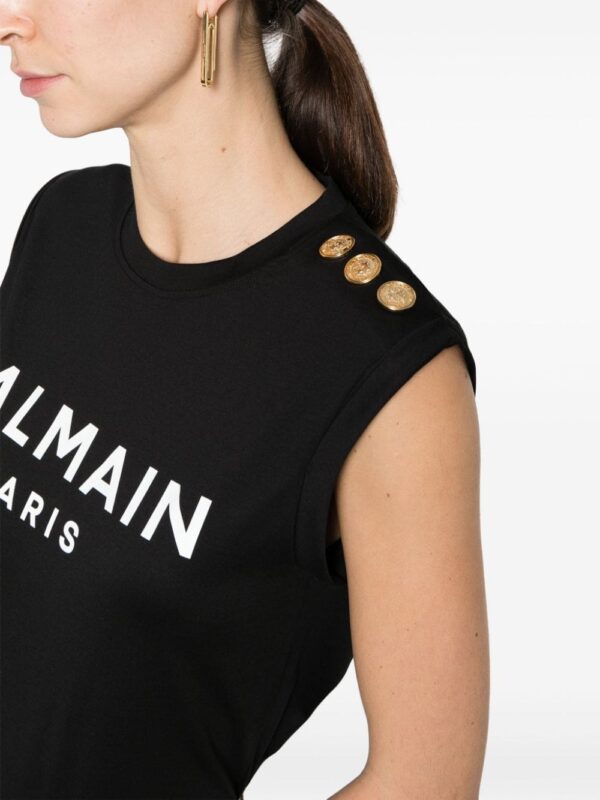 Balmain logo-print cotton T-shirt - Image 5