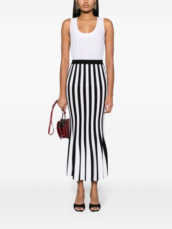 Moschino  striped knitted midi skirt - Image 2