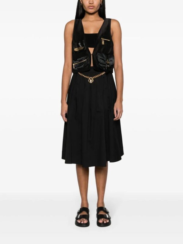 Moschino  heart-charm ruched midi skirt - Image 2