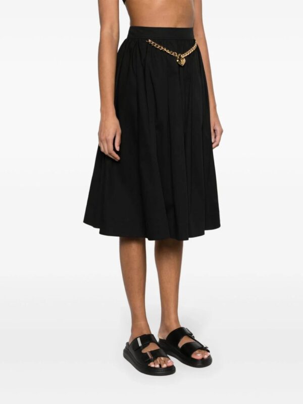 Moschino  heart-charm ruched midi skirt - Image 3