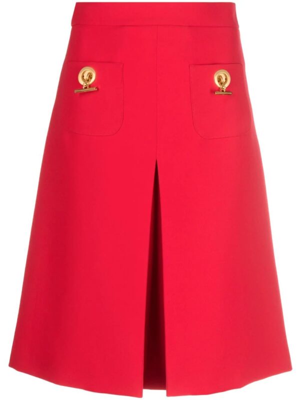 Moschino  pleated A-line midi skirt