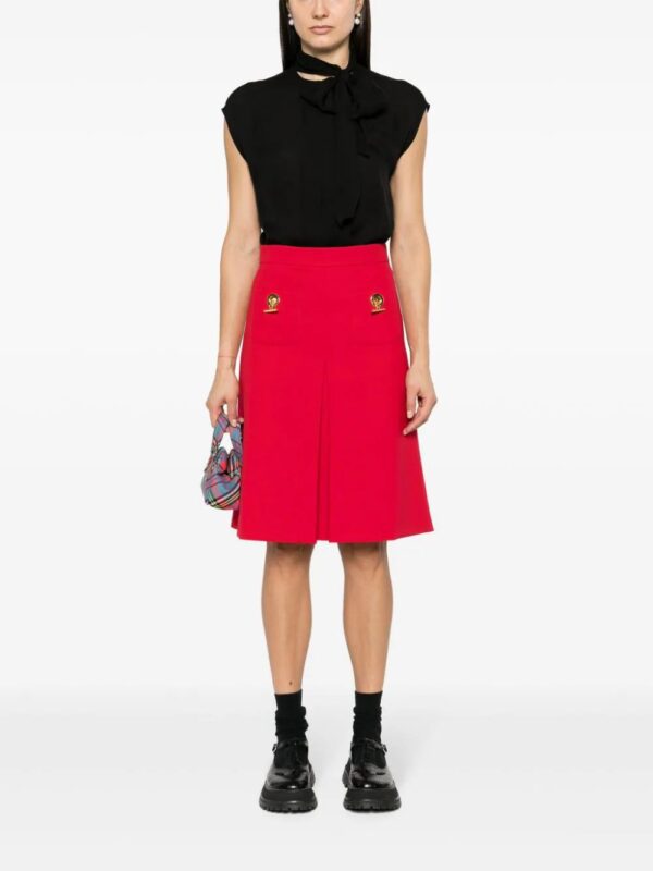 Moschino  pleated A-line midi skirt - Image 2