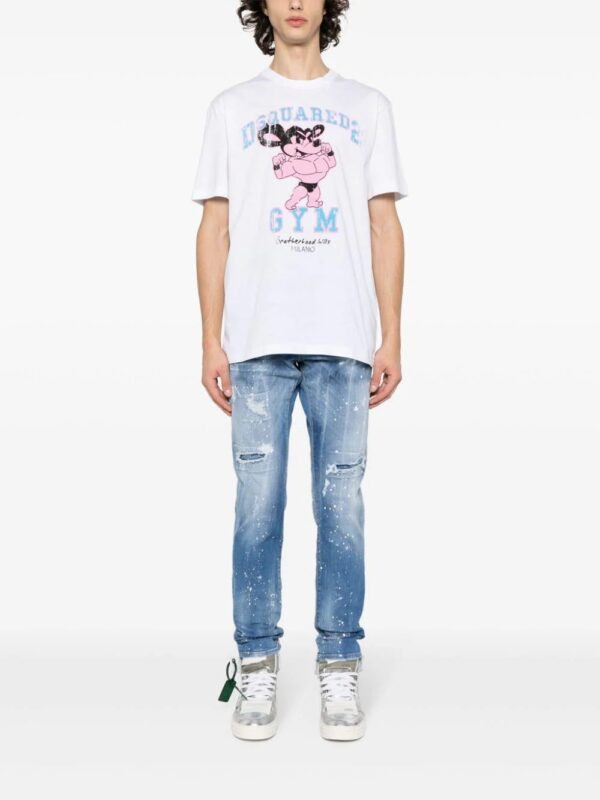 DSQUARED2  graphic-print cotton T-shirt - Image 2