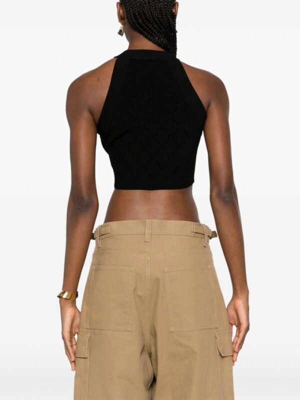 Balmain embossed buttons cropped top - Image 4