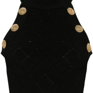 Balmain embossed buttons cropped top
