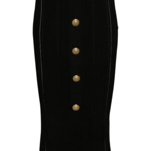 Balmain  ribbed-knit midi skirt