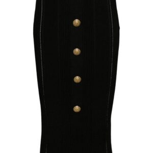Balmain  ribbed-knit midi skirt