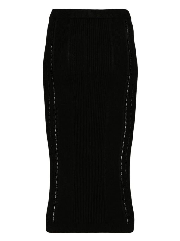 Balmain  ribbed-knit midi skirt - Image 2