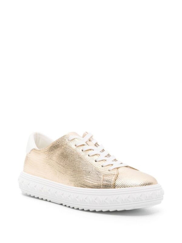 Michael Michael Kors logo-embossed metallic sneakers - Image 2