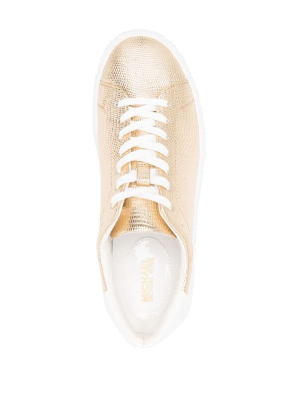 Michael Michael Kors logo-embossed metallic sneakers - Image 4