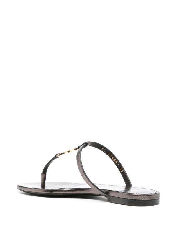Saint Laurent Cassandra leather flip flops - Image 3
