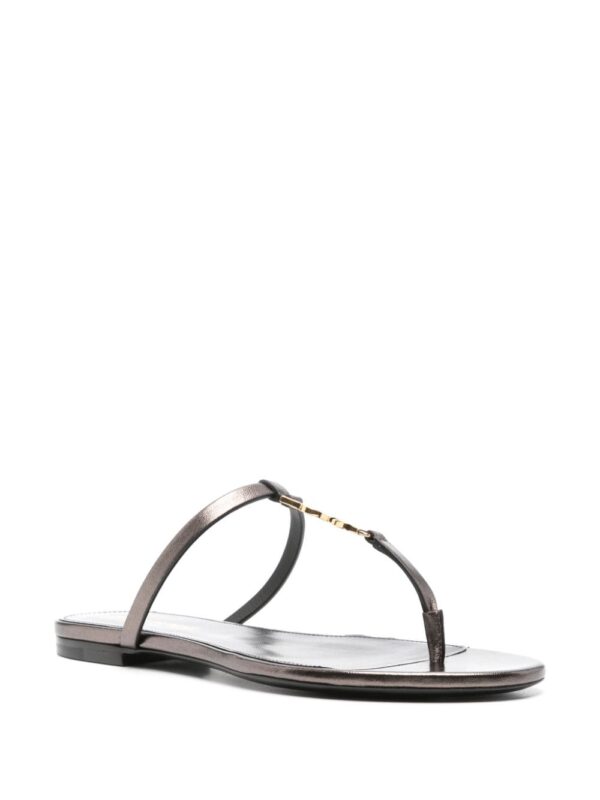 Saint Laurent Cassandra leather flip flops - Image 4