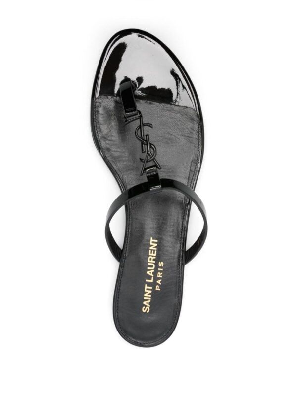 Saint Laurent Cassandra leather slides - Image 4
