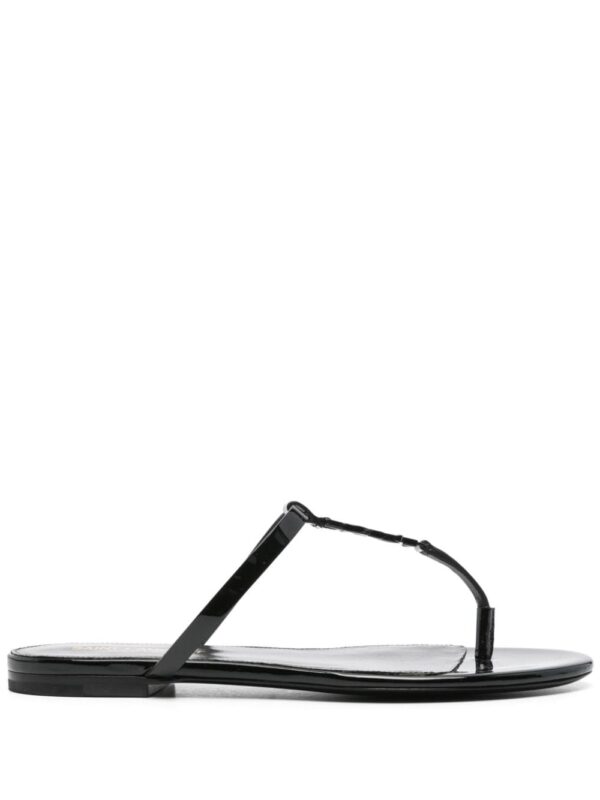 Saint Laurent Cassandra leather slides