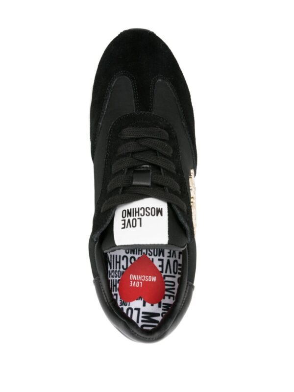 Love Moschino logo-lettering glitter sneakers - Image 4