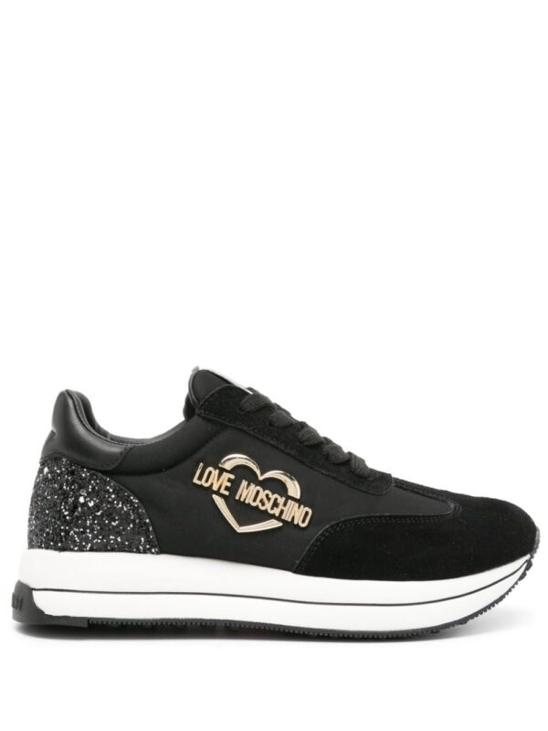 Love Moschino logo-lettering glitter sneakers