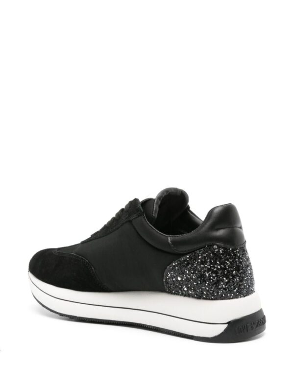 Love Moschino logo-lettering glitter sneakers - Image 3