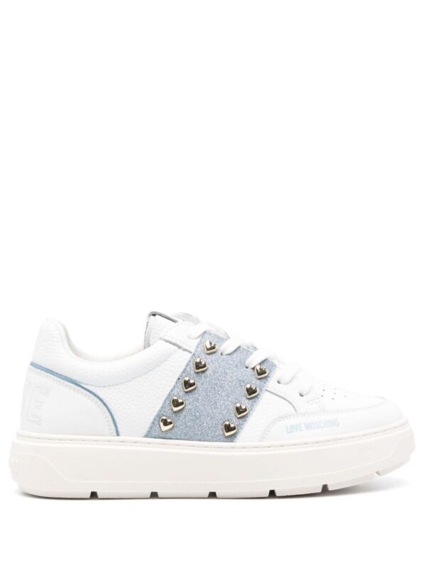 Love Moschino leather lace-up sneakers