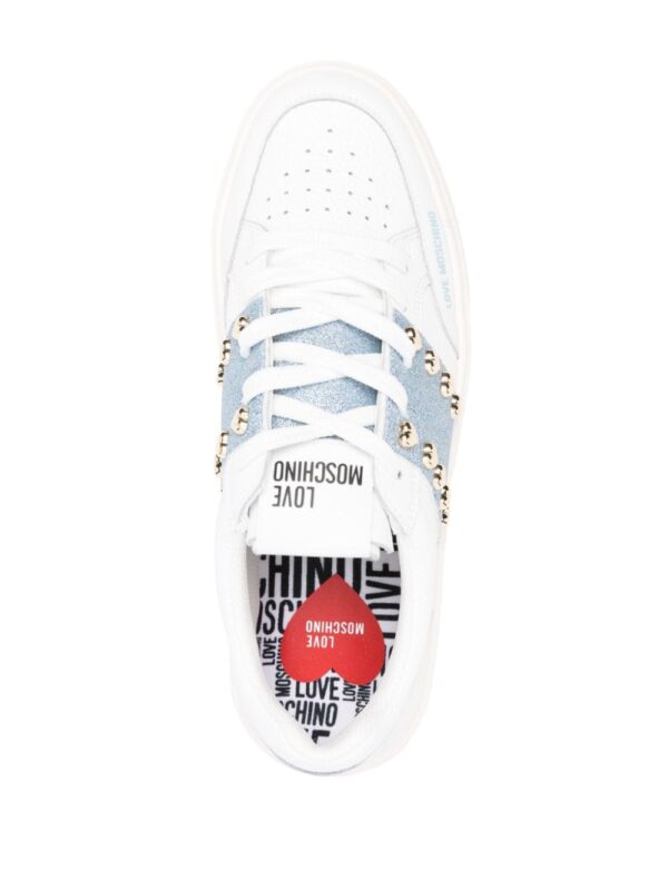Love Moschino leather lace-up sneakers - Image 4