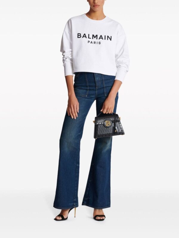 Balmain logo-print cotton sweatshirt - Image 2