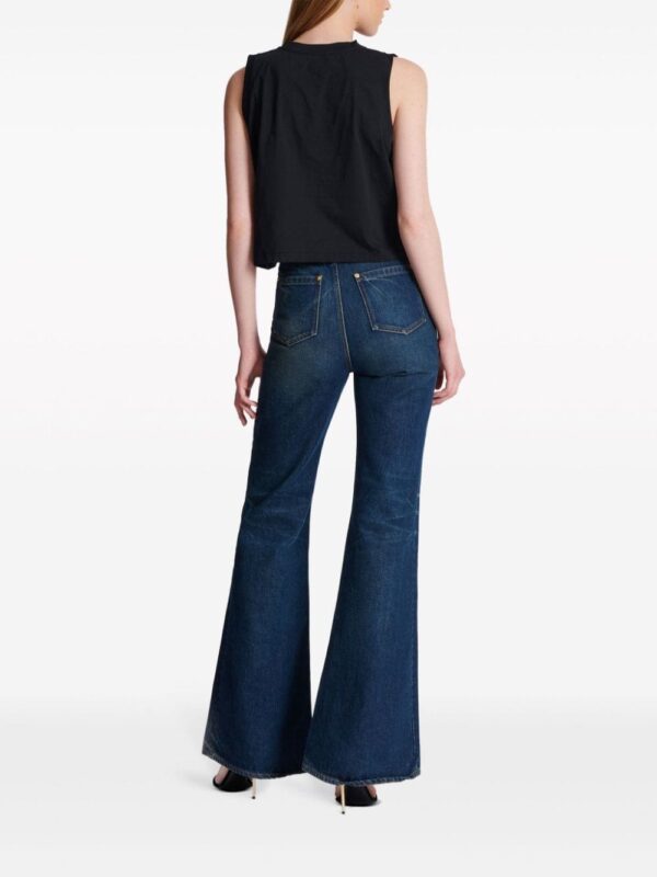 Balmain logo-flocked cotton top - Image 5