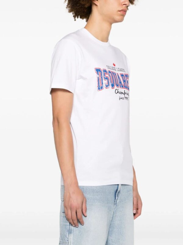 DSQUARED2  College logo-print T-shirt - Image 3