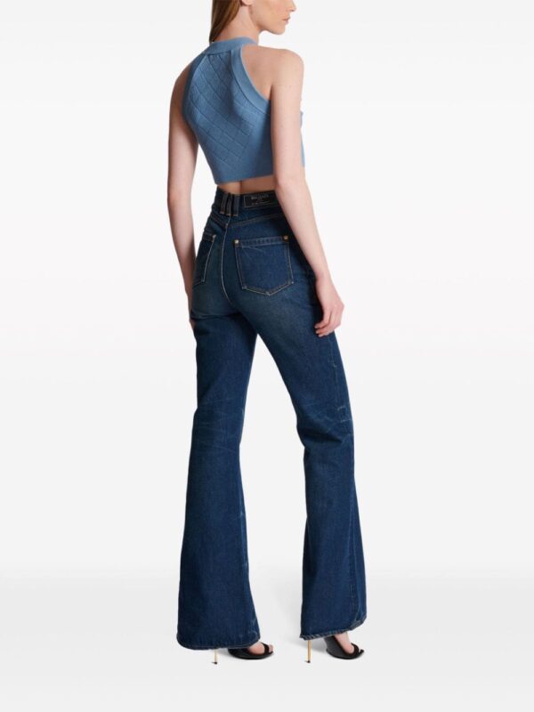 Balmain 6-Button knitted crop top - Image 5