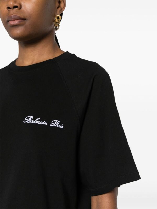 Balmain logo-embroidered cotton T-shirt - Image 5