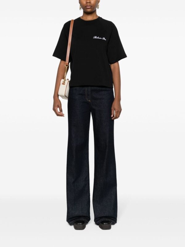 Balmain logo-embroidered cotton T-shirt - Image 2