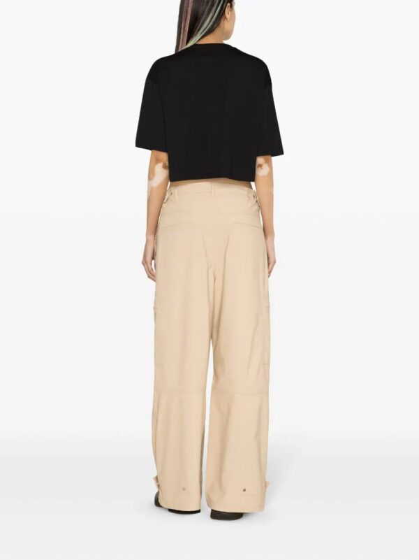 Balmain  logo-appliqué cropped T-shirt - Image 4