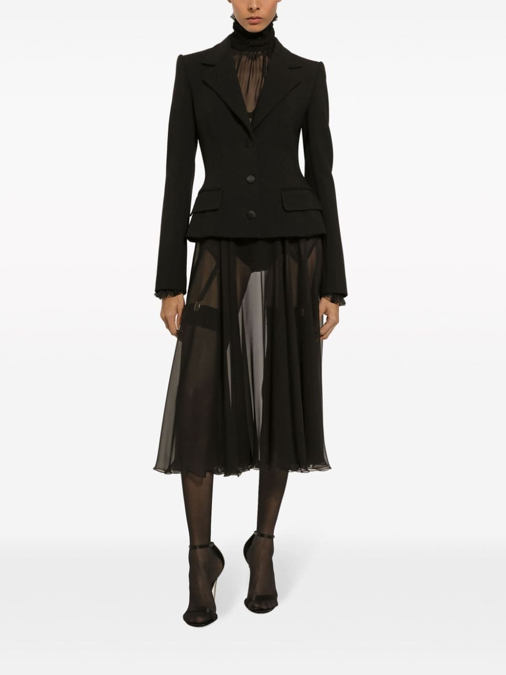 Dolce & Gabbana high-neck sheer silk blouse - Image 3