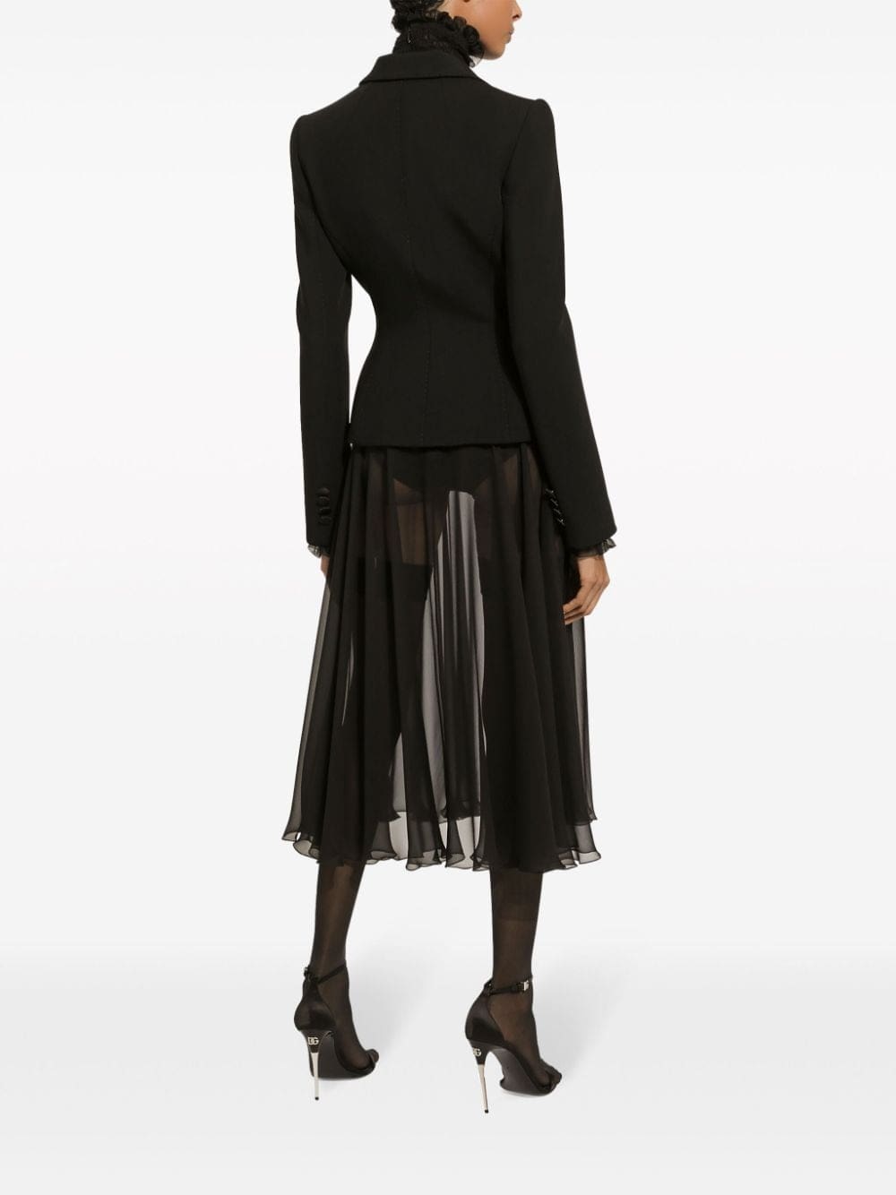 Dolce & Gabbana high-neck sheer silk blouse - Image 4