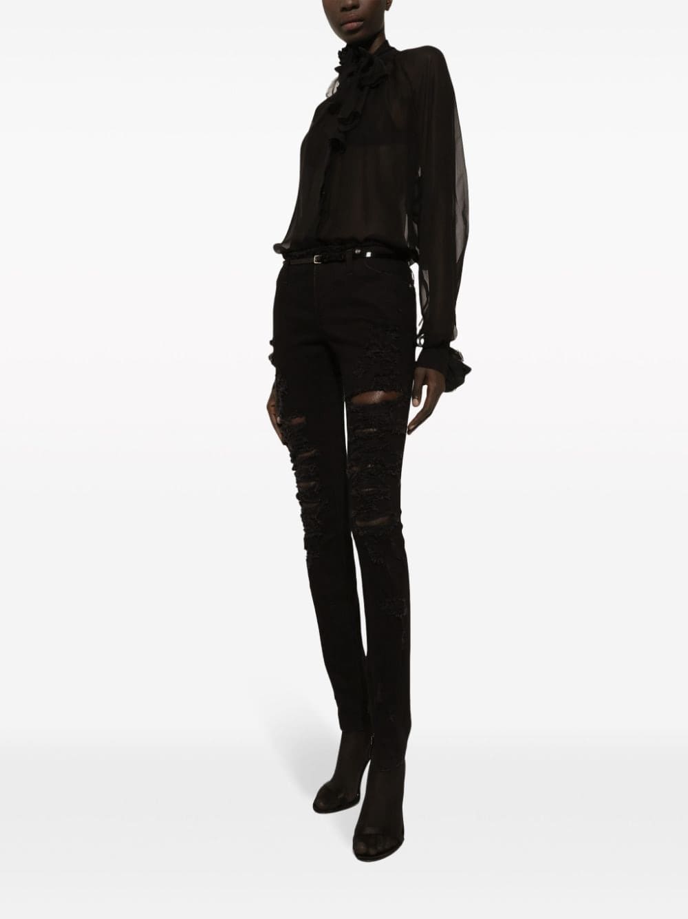 Dolce & Gabbana floral-appliqué cotton blouse - Image 2