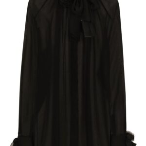 Dolce & Gabbana floral-appliqué cotton blouse