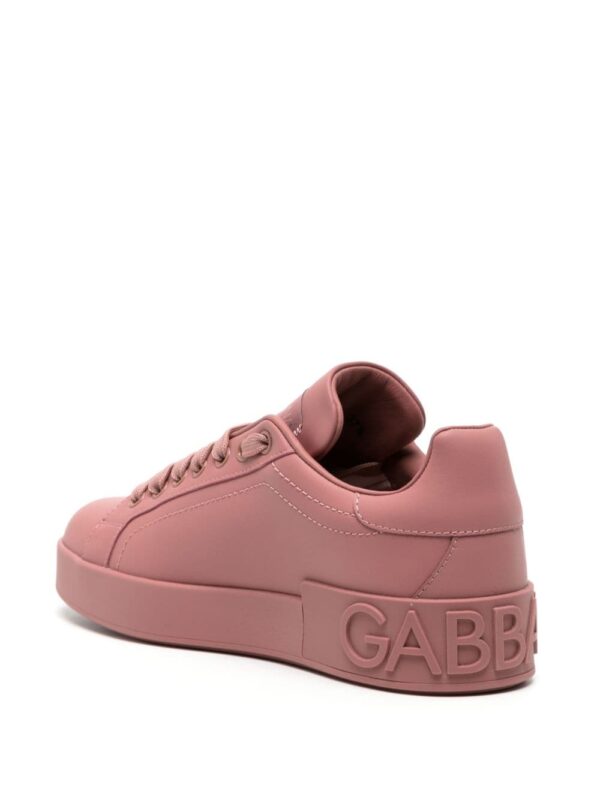 Dolce & Gabbana embossed-logo leather sneakers - Image 3