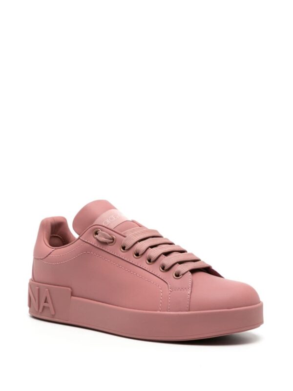 Dolce & Gabbana embossed-logo leather sneakers - Image 2