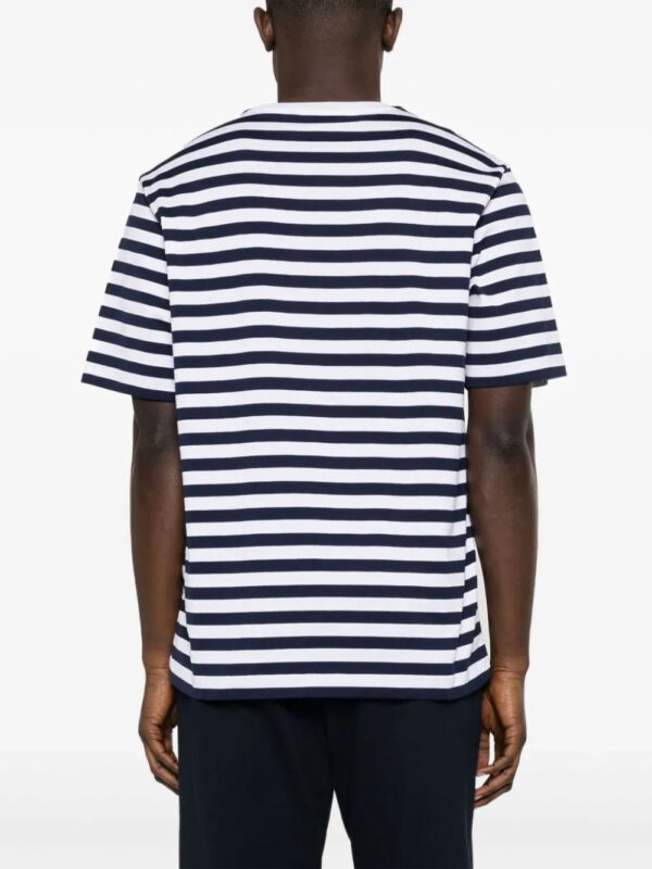 Versace  Medusa-embroidered striped T-shirt - Image 4
