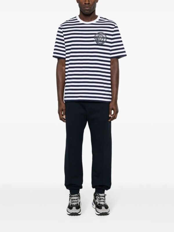 Versace  Medusa-embroidered striped T-shirt - Image 2