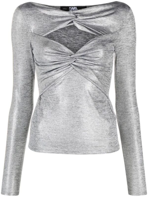 Karl Lagerfeld  twisted cut-out T-shirt