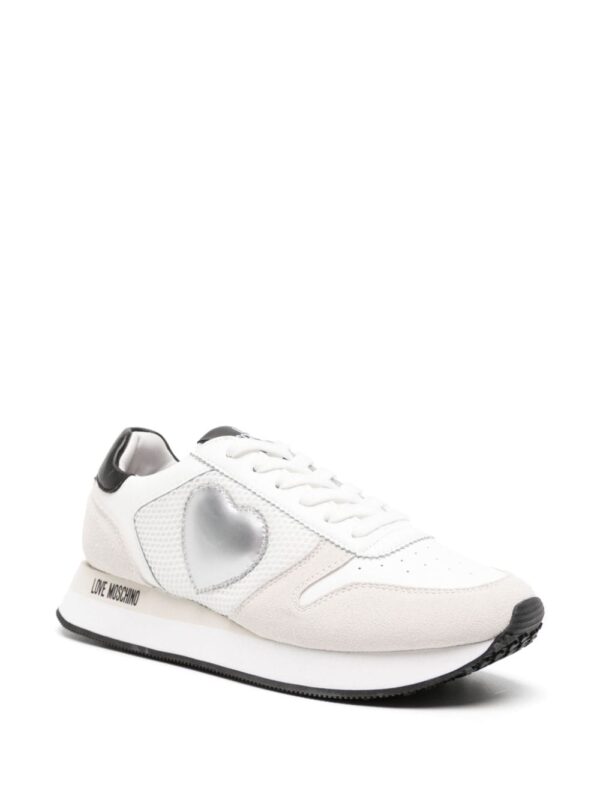 Love Moschino heart-patch leather sneakers - Image 2