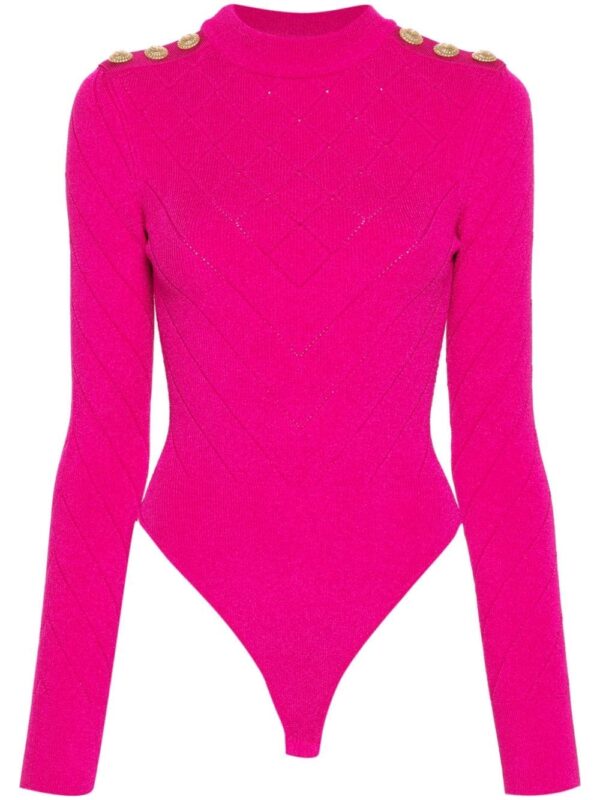Balmain open-back chenille bodysuit