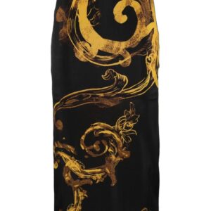 Versace Jeans Couture  baroque-print midi skirt