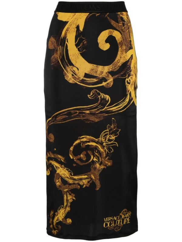 Versace Jeans Couture  baroque-print midi skirt