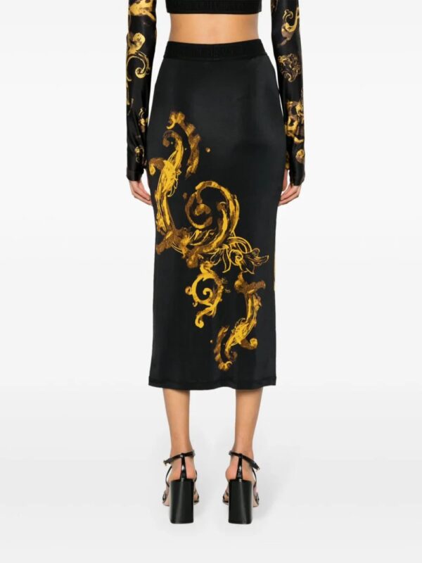 Versace Jeans Couture  baroque-print midi skirt - Image 4