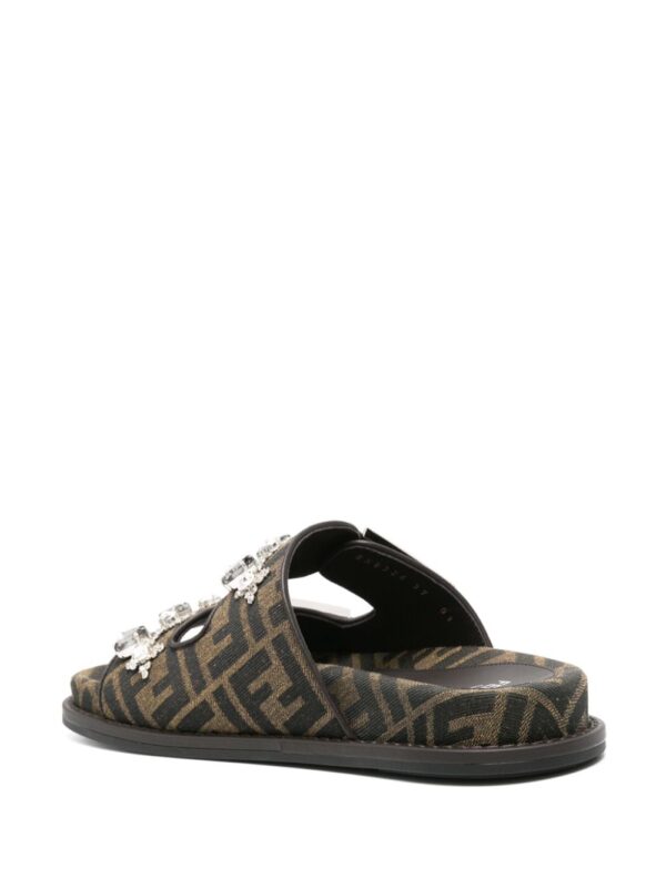 FENDI FF-jacquard canvas slides - Image 3