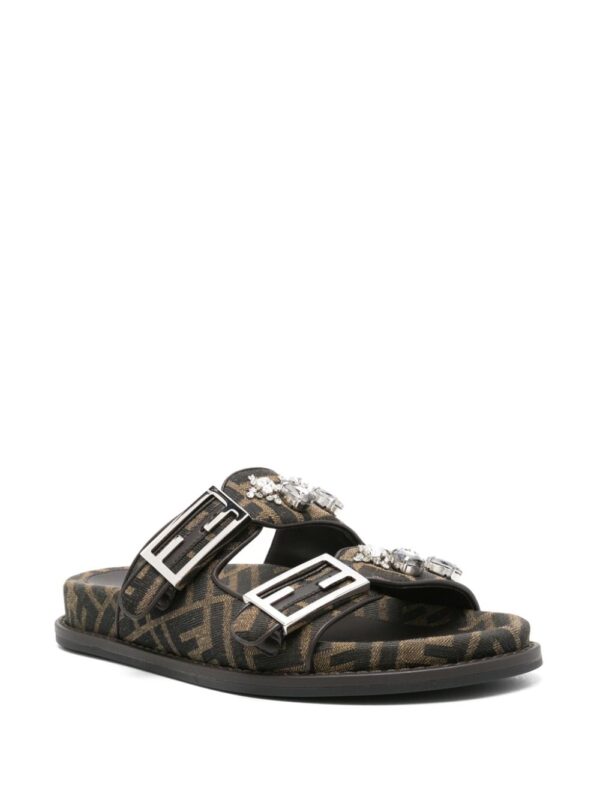 FENDI FF-jacquard canvas slides - Image 2