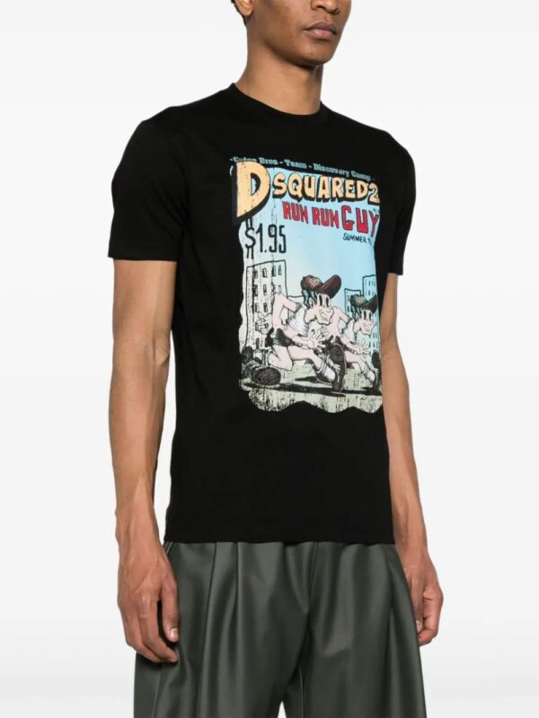 DSQUARED2  graphic-print cotton T-shirt - Image 3